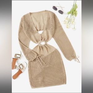 Tan/brown cut out coverup 🤎